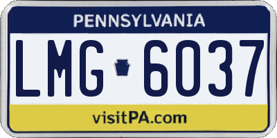 PA license plate LMG6037
