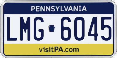 PA license plate LMG6045