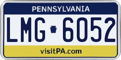 PA license plate LMG6052