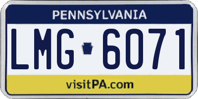 PA license plate LMG6071