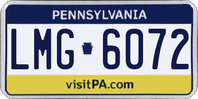 PA license plate LMG6072