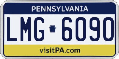 PA license plate LMG6090