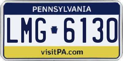 PA license plate LMG6130