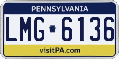 PA license plate LMG6136