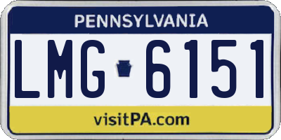 PA license plate LMG6151