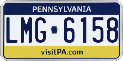 PA license plate LMG6158
