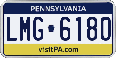 PA license plate LMG6180