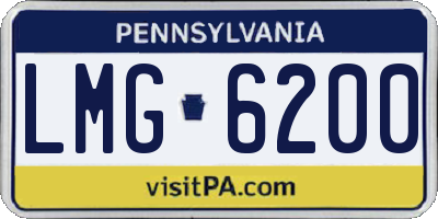 PA license plate LMG6200
