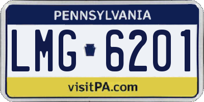 PA license plate LMG6201