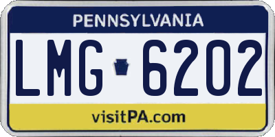 PA license plate LMG6202
