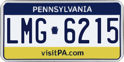 PA license plate LMG6215