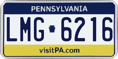 PA license plate LMG6216