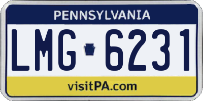 PA license plate LMG6231
