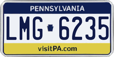 PA license plate LMG6235