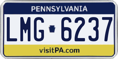 PA license plate LMG6237