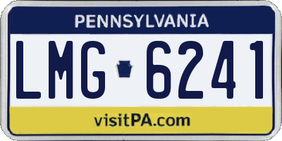 PA license plate LMG6241