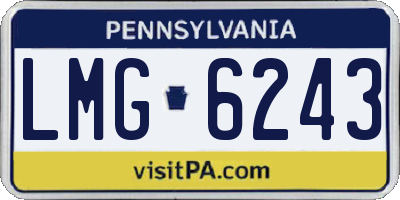 PA license plate LMG6243