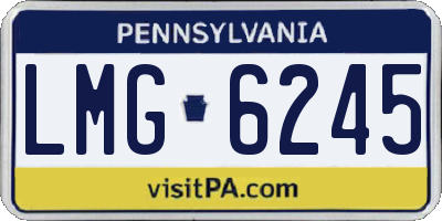 PA license plate LMG6245