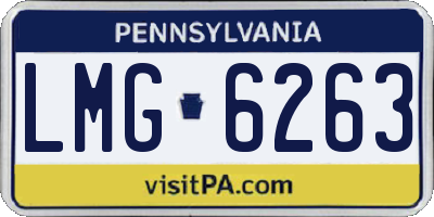 PA license plate LMG6263