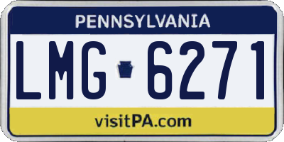 PA license plate LMG6271