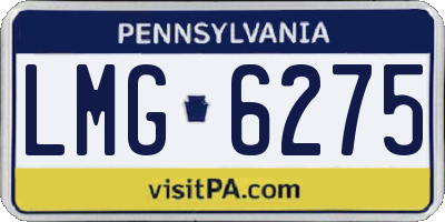 PA license plate LMG6275