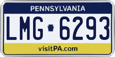 PA license plate LMG6293