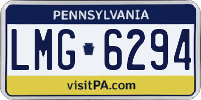 PA license plate LMG6294