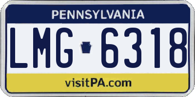 PA license plate LMG6318