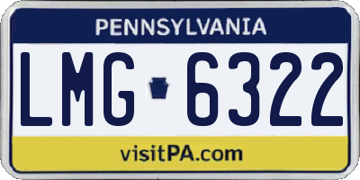 PA license plate LMG6322