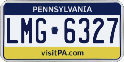 PA license plate LMG6327
