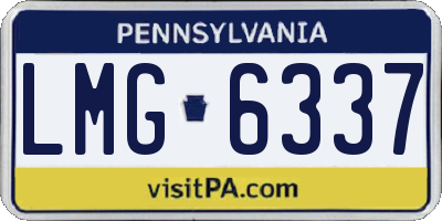 PA license plate LMG6337