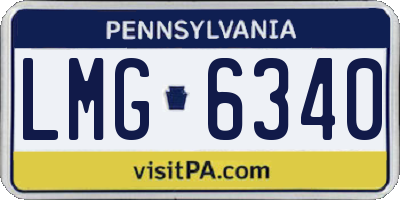 PA license plate LMG6340