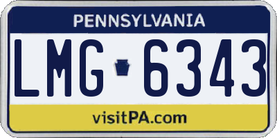 PA license plate LMG6343