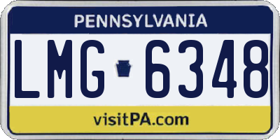 PA license plate LMG6348