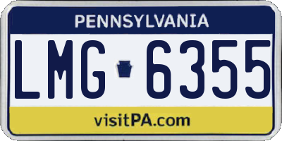 PA license plate LMG6355