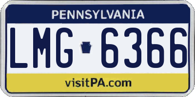 PA license plate LMG6366