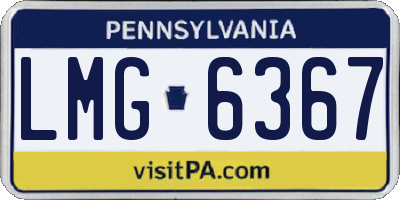 PA license plate LMG6367