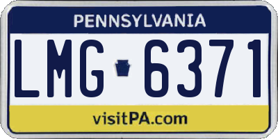 PA license plate LMG6371