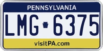 PA license plate LMG6375