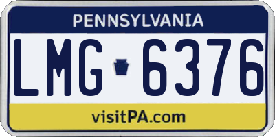 PA license plate LMG6376
