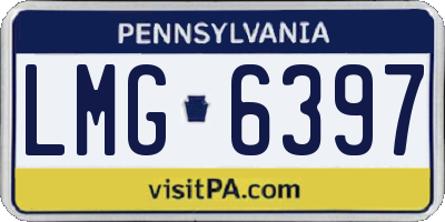 PA license plate LMG6397