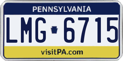 PA license plate LMG6715