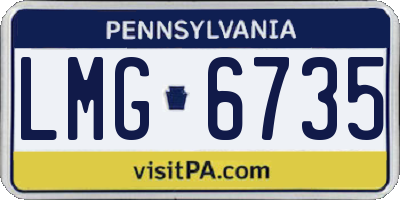 PA license plate LMG6735