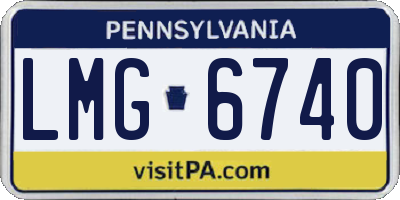 PA license plate LMG6740