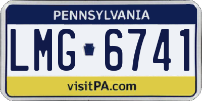 PA license plate LMG6741