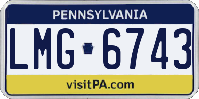 PA license plate LMG6743
