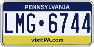 PA license plate LMG6744