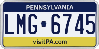PA license plate LMG6745