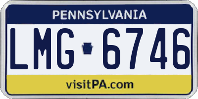 PA license plate LMG6746