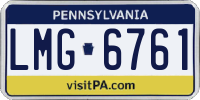 PA license plate LMG6761
